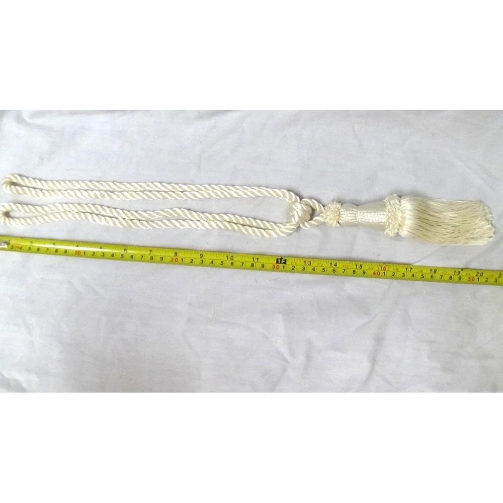 Drapery Curtain Tie Back Tassel Fine Living Light Cream New #005
